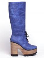 Botas azules con plataforma de Leblu